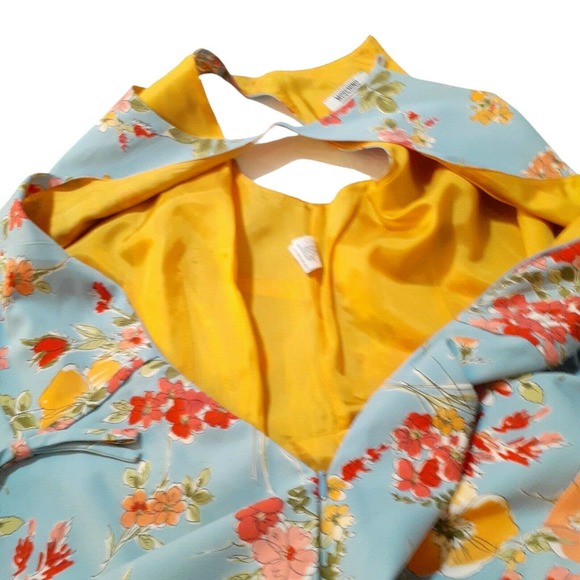 MOSCHINO Cheap and Chic Bright Floral Dress Knee Length Blue Pink Yellow US 8 - Picture 8 of 9